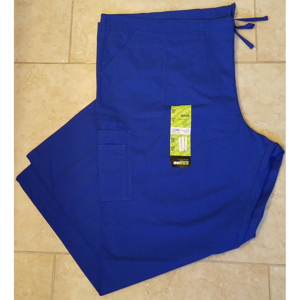 Scrubstar Premium Scrubwear  Unisex  Scrub Pants Electric Blue Men Women 3XL NEW
